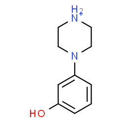 ChemSpider 2D Image | 4-(3-Hydroxyphenyl)piperazin-1-ium | C10H15N2O