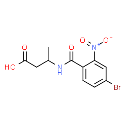 ChemSpider 2D Image | 3-[(4-Bromo-2-nitrobenzoyl)amino]butanoic acid | C11H11BrN2O5