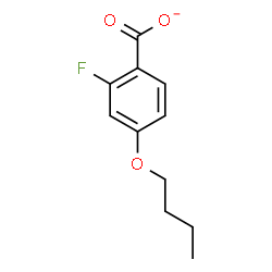 ChemSpider 2D Image | 4-Butoxy-2-fluorobenzoate | C11H12FO3