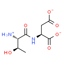 ChemSpider 2D Image | (2S)-2-{[(2S,3R)-2-Ammonio-3-hydroxybutanoyl]amino}succinate | C8H13N2O6
