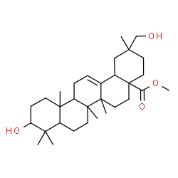 ChemSpider 2D Image | Methyl 3,29-dihydroxyolean-12-en-28-oate  | C31H50O4