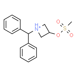 ChemSpider 2D Image | 1-(Diphenylmethyl)-3-[(methylsulfonyl)oxy]azetidinium | C17H20NO3S