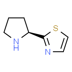 ChemSpider 2D Image | 2-[(2S)-2-Pyrrolidinyl]-1,3-thiazole | C7H10N2S