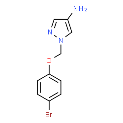 ChemSpider 2D Image | 1-(4-BROMOPHENOXYMETHYL)PYRAZOL-4-AMINE | C10H10BrN3O