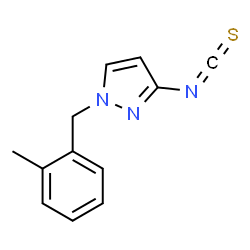 ChemSpider 2D Image | 3-Isothiocyanato-1-(2-methylbenzyl)-1H-pyrazole | C12H11N3S