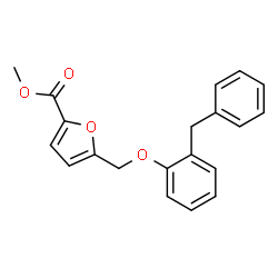 ChemSpider 2D Image | Methyl 5-[(2-benzylphenoxy)methyl]-2-furoate | C20H18O4