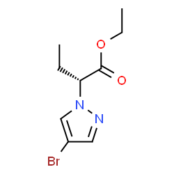ChemSpider 2D Image | Ethyl (2R)-2-(4-bromo-1H-pyrazol-1-yl)butanoate | C9H13BrN2O2