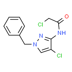 ChemSpider 2D Image | N-(1-Benzyl-4-chloro-1H-pyrazol-3-yl)-2-chloroacetamide | C12H11Cl2N3O