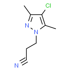 ChemSpider 2D Image | 3-(4-chloro-3,5-dimethylpyrazol-1-yl)propanenitrile | C8H10ClN3