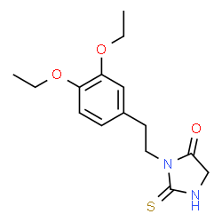 ChemSpider 2D Image | 3-[2-(3,4-Diethoxyphenyl)ethyl]-2-thioxo-4-imidazolidinone | C15H20N2O3S
