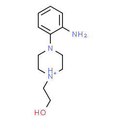 ChemSpider 2D Image | 4-(2-Aminophenyl)-1-(2-hydroxyethyl)piperazin-1-ium | C12H20N3O