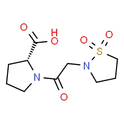 ChemSpider 2D Image | 1-[(1,1-Dioxido-1,2-thiazolidin-2-yl)acetyl]-D-proline | C10H16N2O5S