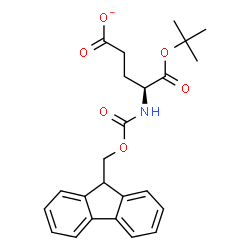 ChemSpider 2D Image | 9-{[({(2S)-4-Carboxylato-1-[(2-methyl-2-propanyl)oxy]-1-oxo-2-butanyl}carbamoyl)oxy]methyl}-9H-fluorene | C24H26NO6