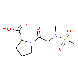 ChemSpider 2D Image | N-Methyl-N-(methylsulfonyl)glycyl-D-proline | C9H16N2O5S