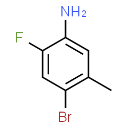 ChemSpider 2D Image | 4-Bromo-2-fluoro-5-methylaniline | C7H7BrFN