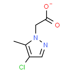 ChemSpider 2D Image | (4-Chloro-5-methyl-1H-pyrazol-1-yl)acetate | C6H6ClN2O2