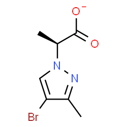 ChemSpider 2D Image | (2R)-2-(4-Bromo-3-methyl-1H-pyrazol-1-yl)propanoate | C7H8BrN2O2