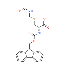 ChemSpider 2D Image | (2S)-3-[(Acetamidomethyl)sulfanyl]-2-{[(9H-fluoren-9-ylmethoxy)carbonyl]amino}propanoate | C21H21N2O5S