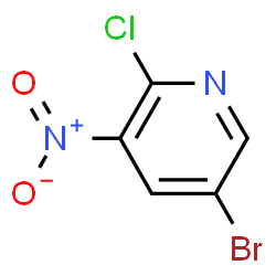 ChemSpider 2D Image | 5-Bromo-2-chloro-3-nitropyridine | C5H2BrClN2O2