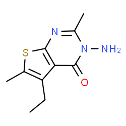 ChemSpider 2D Image | 3-amino-5-ethyl-2,6-dimethylthieno[2,3-d]pyrimidin-4-one | C10H13N3OS