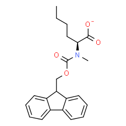 ChemSpider 2D Image | (2S)-2-{[(9H-Fluoren-9-ylmethoxy)carbonyl](methyl)amino}hexanoate | C22H24NO4