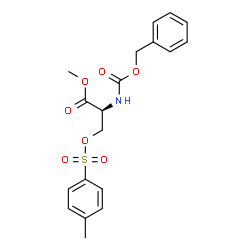 ChemSpider 2D Image | Methyl N-[(benzyloxy)carbonyl]-O-[(4-methylphenyl)sulfonyl]-L-serinate | C19H21NO7S