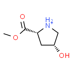 ChemSpider 2D Image | (2R,4R)-4-Hydroxy-2-(methoxycarbonyl)pyrrolidinium | C6H12NO3