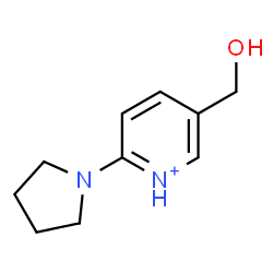 ChemSpider 2D Image | 5-(Hydroxymethyl)-2-(1-pyrrolidinyl)pyridinium | C10H15N2O