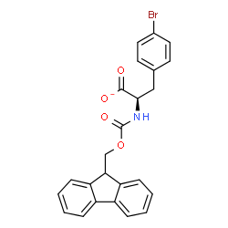 ChemSpider 2D Image | (2R)-3-(4-Bromophenyl)-2-{[(9H-fluoren-9-ylmethoxy)carbonyl]amino}propanoate | C24H19BrNO4