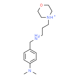 ChemSpider 2D Image | 4-(3-{[4-(Dimethylamino)benzyl]ammonio}propyl)morpholin-4-ium | C16H29N3O