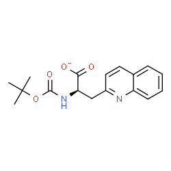 ChemSpider 2D Image | (2R)-2-({[(2-Methyl-2-propanyl)oxy]carbonyl}amino)-3-(2-quinolinyl)propanoate | C17H19N2O4