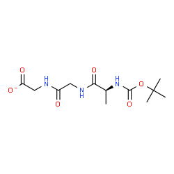 ChemSpider 2D Image | N-{[(2-Methyl-2-propanyl)oxy]carbonyl}-L-alanyl-N-(carboxylatomethyl)glycinamide | C12H20N3O6