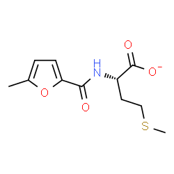 ChemSpider 2D Image | (2S)-2-[(5-Methyl-2-furoyl)amino]-4-(methylsulfanyl)butanoate | C11H14NO4S
