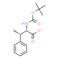 ChemSpider 2D Image | (2S,3S)-2-({[(2-Methyl-2-propanyl)oxy]carbonyl}amino)-3-phenylbutanoate | C15H20NO4