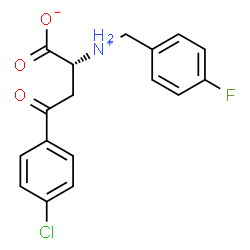 ChemSpider 2D Image | (2R)-4-(4-Chlorophenyl)-2-[(4-fluorobenzyl)ammonio]-4-oxobutanoate | C17H15ClFNO3