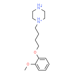 ChemSpider 2D Image | 1-[4-(2-Methoxyphenoxy)butyl]piperazinediium | C15H26N2O2