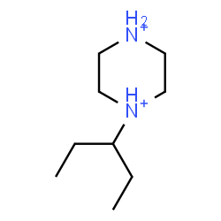 ChemSpider 2D Image | 1-(3-Pentanyl)piperazinediium | C9H22N2