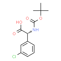 ChemSpider 2D Image | N-Boc-2-(3'-chlorophenyl)-D-glycine | C13H16ClNO4