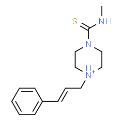 ChemSpider 2D Image | 4-(Methylcarbamothioyl)-1-[(2E)-3-phenyl-2-propen-1-yl]piperazin-1-ium | C15H22N3S
