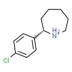 ChemSpider 2D Image | (2S)-2-(4-Chlorophenyl)azepanium | C12H17ClN