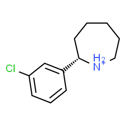 ChemSpider 2D Image | (2S)-2-(3-Chlorophenyl)azepanium | C12H17ClN