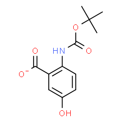 ChemSpider 2D Image | 5-Hydroxy-2-({[(2-methyl-2-propanyl)oxy]carbonyl}amino)benzoate | C12H14NO5