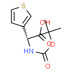 ChemSpider 2D Image | Boc-(R)-3-Thienylglycine | C11H15NO4S