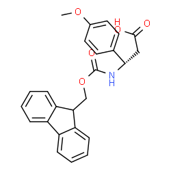 ChemSpider 2D Image | (Î²S)-Î²-[[(9H-Fluoren-9-ylmethoxy)carbonyl]amino]-4-methoxybenzenepropanoic acid | C25H23NO5