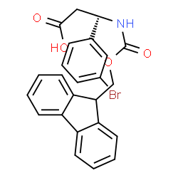 ChemSpider 2D Image | (Î²S)-3-Bromo-Î²-[[(9H-fluoren-9-ylmethoxy)carbonyl]amino]benzenepropanoic acid | C24H20BrNO4