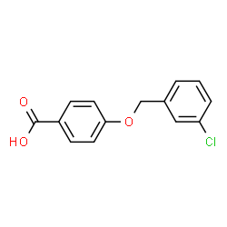ChemSpider 2D Image | 4-((3-Chlorobenzyl)oxy)benzoic acid | C14H11ClO3