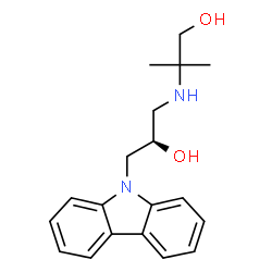 ChemSpider 2D Image | 2-{[(2R)-3-(9H-Carbazol-9-yl)-2-hydroxypropyl]amino}-2-methyl-1-propanol | C19H24N2O2