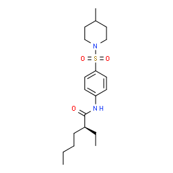 ChemSpider 2D Image | (2S)-2-Ethyl-N-{4-[(4-methyl-1-piperidinyl)sulfonyl]phenyl}hexanamide | C20H32N2O3S