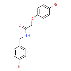 ChemSpider 2D Image | N-(4-Bromobenzyl)-2-(4-bromophenoxy)acetamide | C15H13Br2NO2