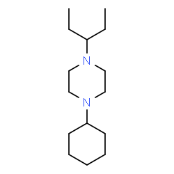 ChemSpider 2D Image | 1-Cyclohexyl-4-(3-pentanyl)piperazine | C15H30N2